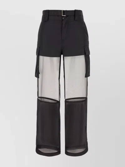 SACAI DETACHABLE BELT CARGO PANTS