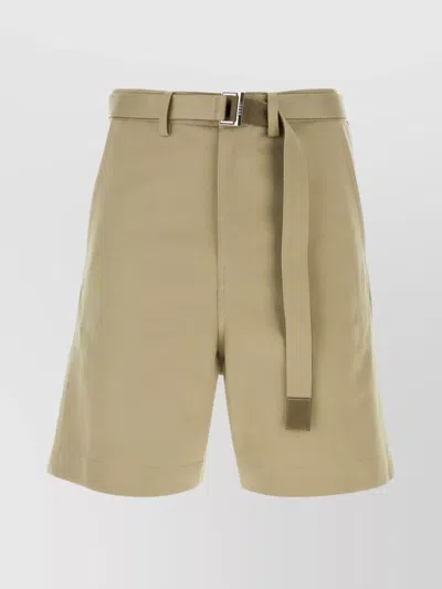 Sacai Detachable Belt Cotton Bermuda Shorts