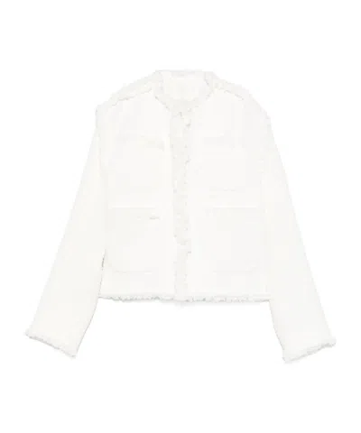 SACAI DISTRESSED-DENIM JACKET