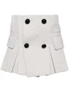 Sacai Mini Skirt With Built-in In Grey