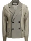 Sacai Semi-transparent Blazer Jacket In Neutrals