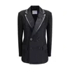 Sacai Double-breasted Blazer With Double Revers