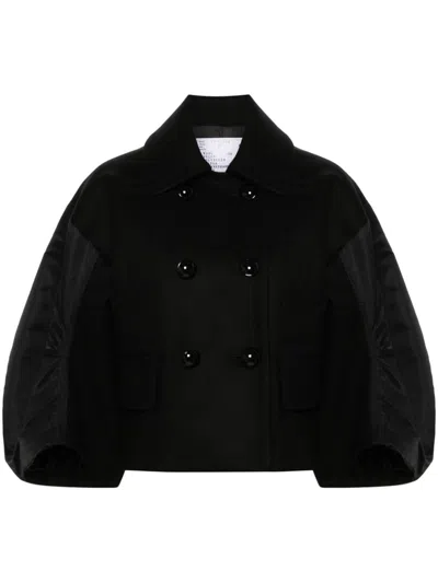 SACAI PANELLED DOUBLE-BREASTED JACKET