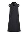Sacai Black Polyester Blend Vest In Black