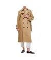 Sacai Hybrid Coat In Gabardine And In Nude