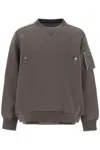 SACAI DOUBLE HEM COTTON-BLEND CREW-NECK SWEATSHIRT FOR MEN