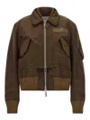 Sacai Double Layer Blouson In Brown