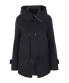Sacai Double-layer Hooded Jacket In Black
