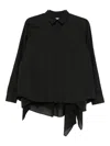 Sacai Double-layer Shirt In Black