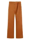 Sacai Carhartt Work Progress Wide Leg Trousers In Brown
