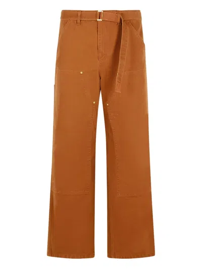 SACAI DOUBLE RING-BUCKLE REGULAR & STRAIGHT-LEG TROUSERS