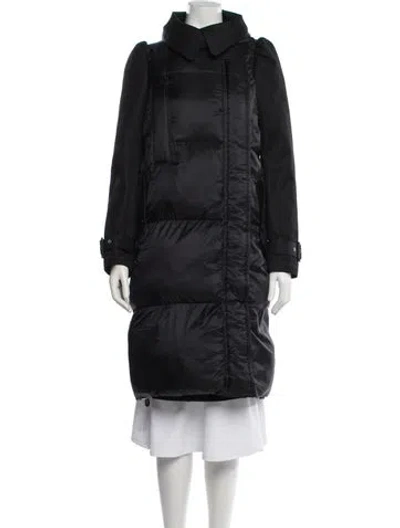 Pre-owned Sacai Down Coat In Black