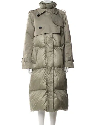 Pre-owned Sacai Down Coat In Green