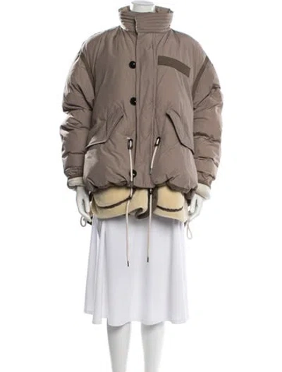 Pre-owned Sacai Down Jacket In Brown