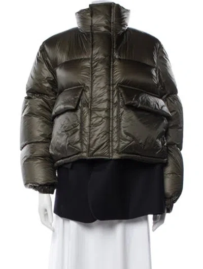 Pre-owned Sacai Down Jacket W/ Tags In Green
