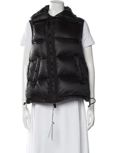 Pre-owned Sacai Down Puffer Vest W/ Tags In Black