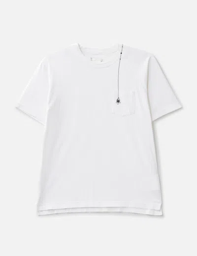 Sacai Dr. Woo Embroidered Pocket T-shirt In White