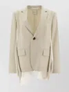 Sacai Draped Lapel Blazer Flap Pockets