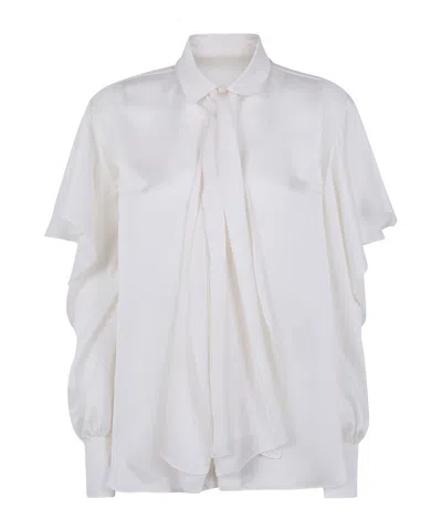 Sacai Draped Shirt In White