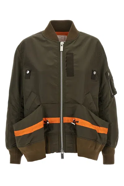 SACAI DRAWSTRING BOMBER JACKET