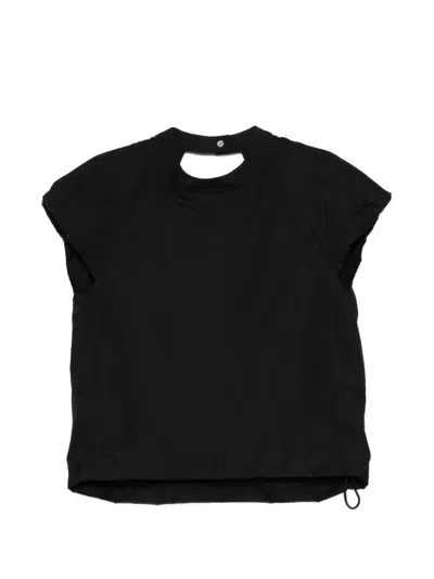 Sacai Drawstring Gathered Skirt In Black