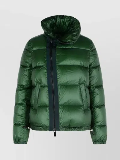 Sacai Drawstring Hem Nylon Jacket In Green