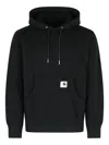 Sacai X Carhartt Wip Logo Patch Hooded Sweatshirt In Black