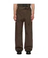 Sacai Brown Belted Jeans In Brown