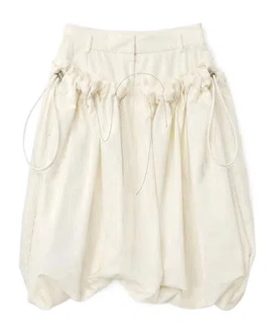 Sacai Drawstring-waist Skirt In White