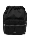 Sacai Drawstring Zip-pocket Backpack In Brown