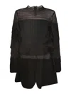 Sacai Layered-effect Panelled Minidress In Black