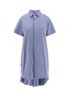 Sacai Midi Dress In Blue