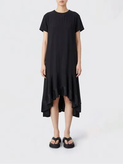Sacai Dress  Woman Color Black In Brown