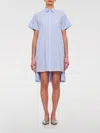Sacai Cotton Poplin Dress Clothing In Striped