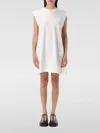 Sacai Mini Dress In Satin Cotton In White