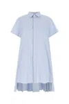 Sacai Cotton Poplin Dress Clothing In Stripped