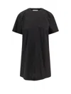 Sacai Dress With Draped Cotton Inserts On The Back In Black