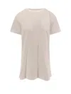 Sacai Dress With Draped Cotton Inserts On The Back In White