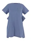 Sacai Short Sleeve Dress In Blue