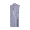 Sacai Navy Blue Stripes Cotton Thomas Mason Dress In Blue