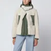 Sacai Two Tone Hooded Jacket Pockets In Multi
