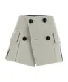 Sacai Mini Skirt With Built-in In Gray