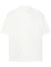 Sacai Embroidered-design Button-up Shirt In White