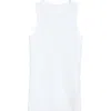 Sacai Embroidered Logo Rib Tank In White