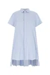 Sacai Cotton Poplin Dress Clothing In Lbluestripe