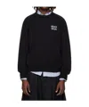 Sacai Embroidered Pullover Sweatshirt In Black