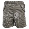 Sacai Eric Haze Bandana Print Shorts In Khaki Green Nylon In Gray