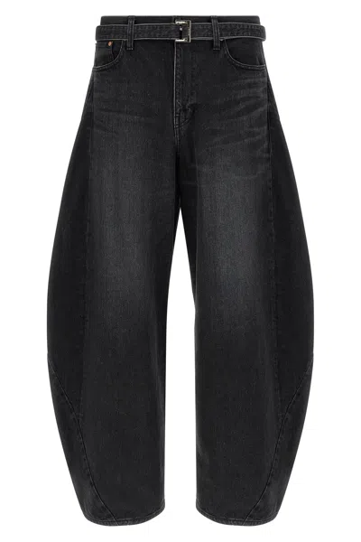 Sacai Extra Leg Jeans In Black