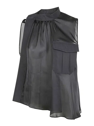 SACAI CAMISA - NEGRO