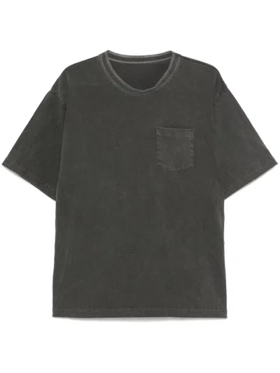 Sacai Faded-effect T-shirt In Grey